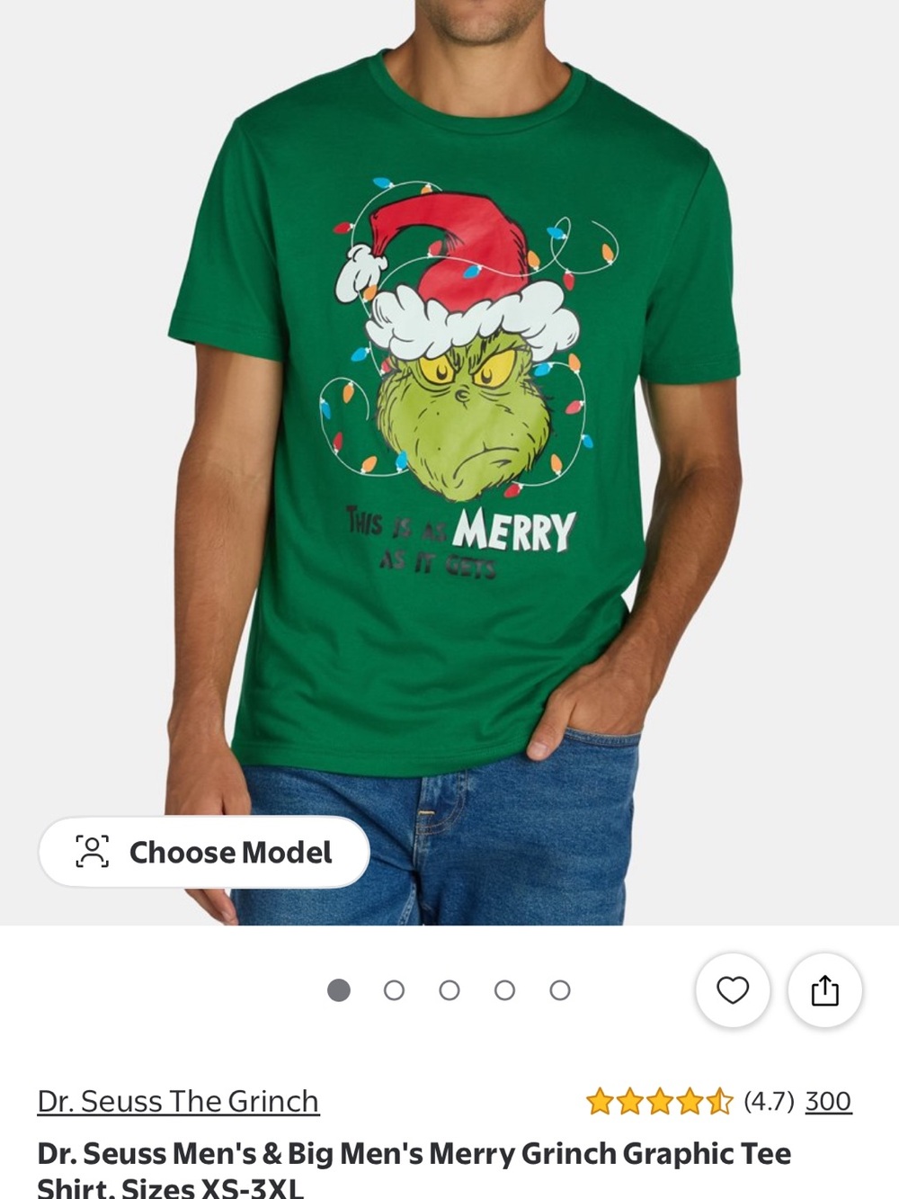 Men's Merry Grinch Graphic Tee - Green